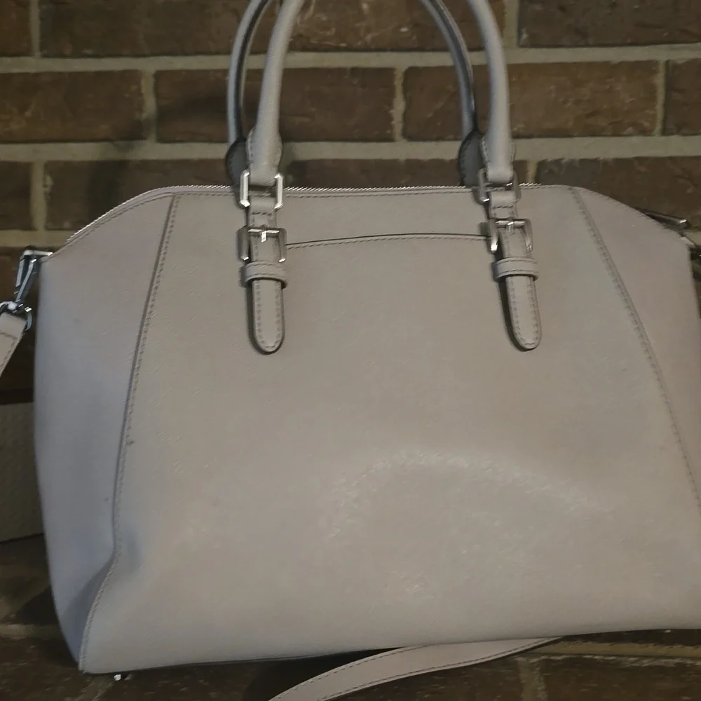 Michael Kors Ciara Medium Saffiano Leather‎ Satchel Gray